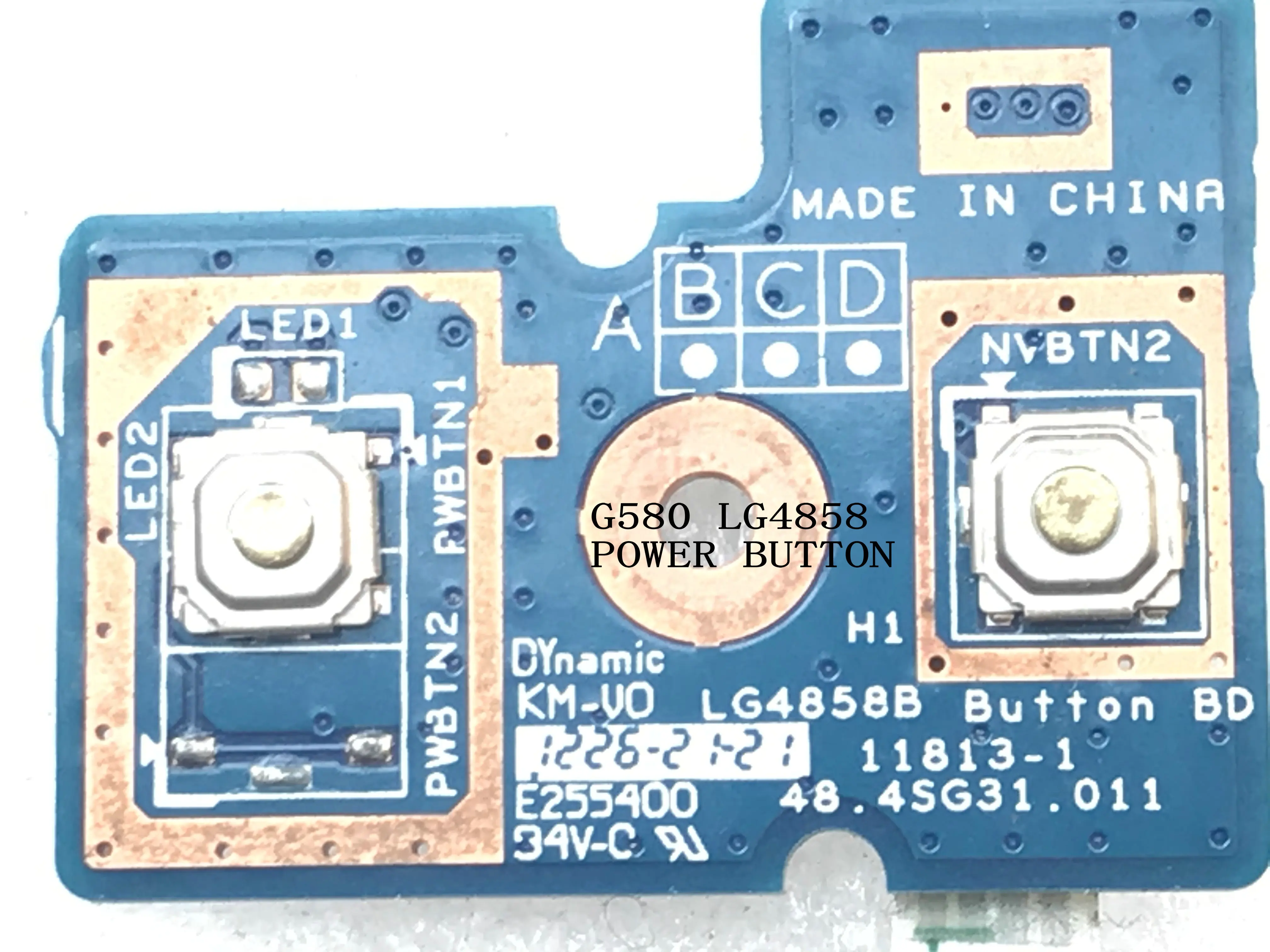 Плата с кнопкой питания 48,4sg31. 011 11813-1 для ноутбука Lenovo G580/G480, материнская плата LG4858L UMA MB, полностью протестирована