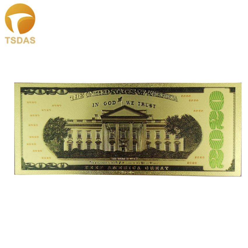 Дональд Трамп 2020 поддельные Деньги Доллар США золотые банкноты реквизит деньги