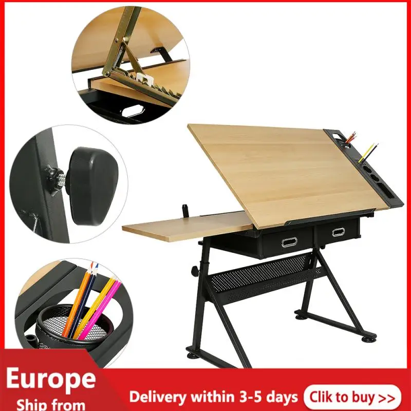 

Multifunctional Designer Workbench Easel Sketch Oil Paints Easel Art Supplies Can Be Raised Lowered Without Stool Office HWC
