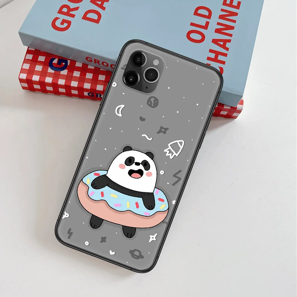 

Cute Bare Cartoon Bear Phone Case For IPhone 4 4s 5 5S SE 5C 6 6S 7 8 Plus X XS XR 11 12 Mini Pro Max 2020 black Cover Soft Back