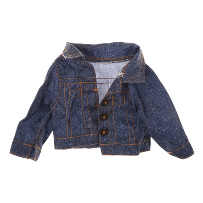 Модная Кукла для продажи джинсовая одежда зимнее пальто девочек 18 дюймов