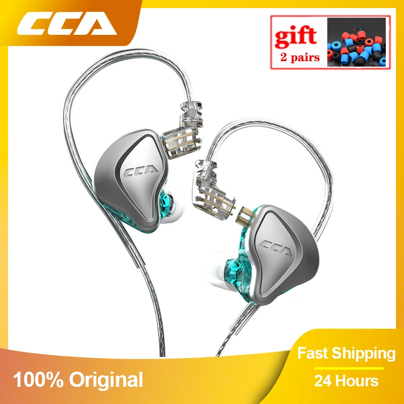 CCA NRA 1Electrostatic Drive Units+1Three Magnetic Dynamic Unit In-Ear Earphone Hybrid Wired Headset Detachable Cable ForC12 C10