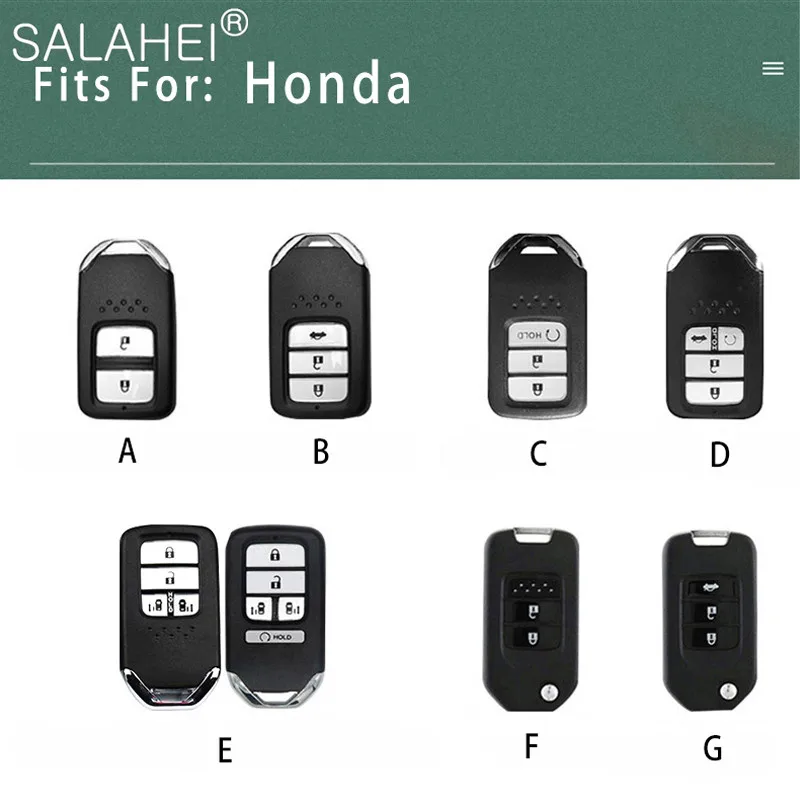 

Leather Cover Car Key Case For Honda Vezel city Civic BR-V HR-V CRV Pilot Accord Jazz Jade Crider Odyssey Keychain Car Accessori