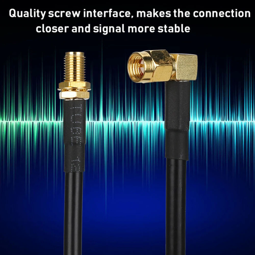 

Black SMA Female To Male Antenna Extend Cable Wire Parts For Baofeng UV5R UV-9R