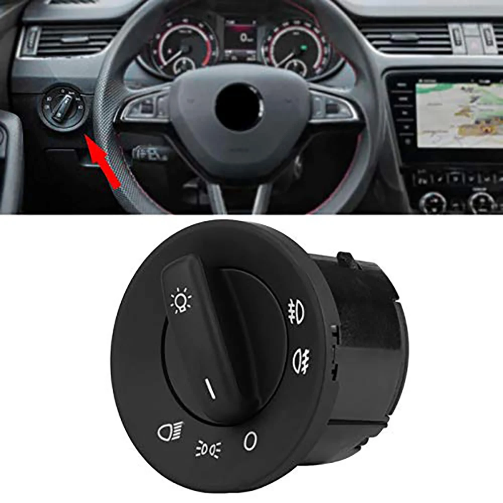 Кнопка переключения фар автомобиля противотуманное Управление лампой для Skoda