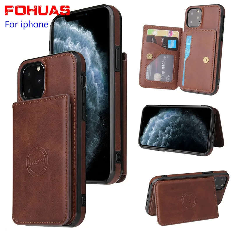 Новый высококачественный кожаный кошелек с магнитной застежкой стильный