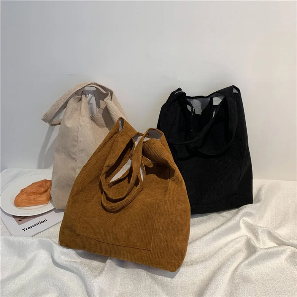 

Женские сумки на плечо, женская модная однотонная сумка с верхней ручкой, Женская Повседневная Вельветовая вместительная сумка-тоут