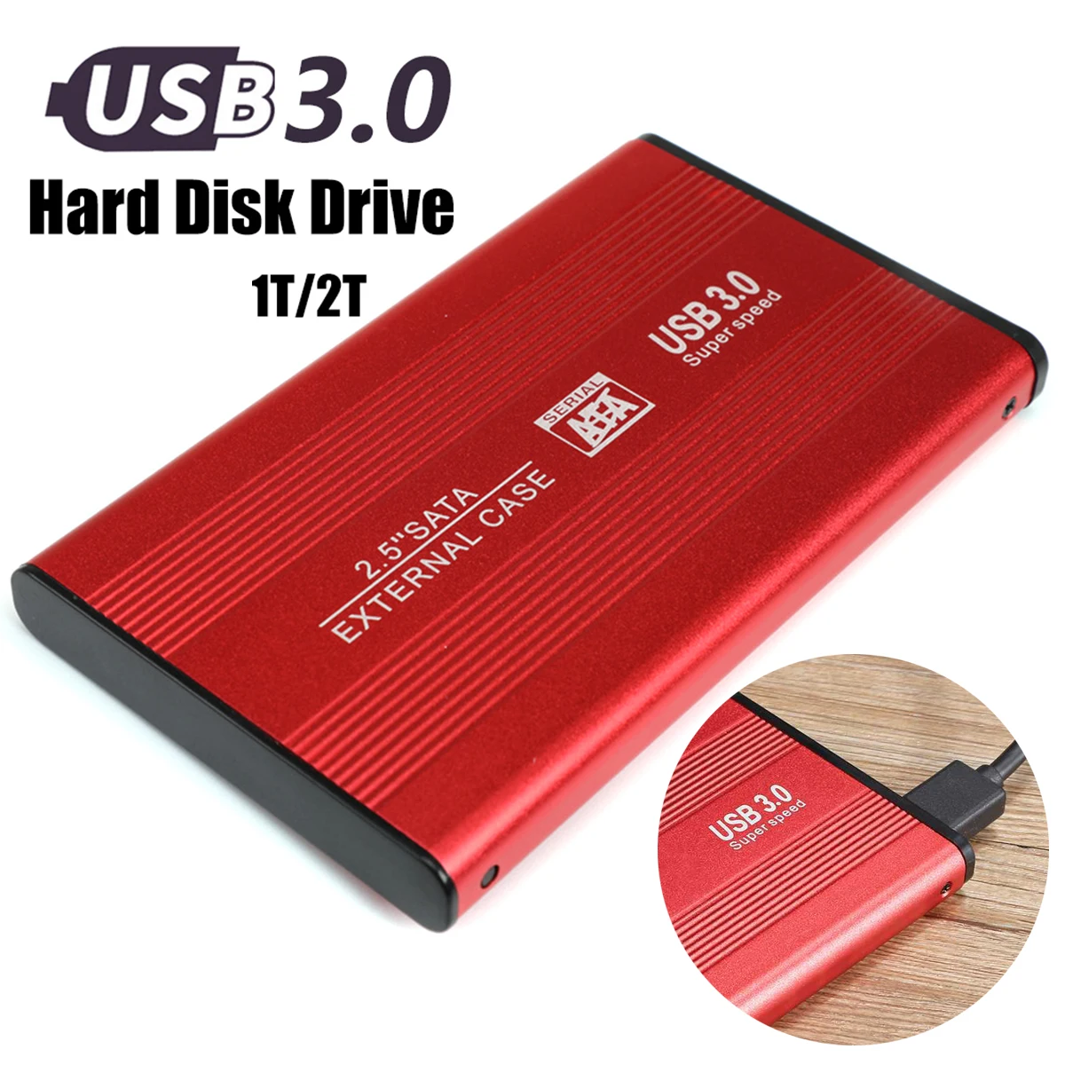 Портативный 1T/2T 2 5-дюймовый HDD USB 3 0 внешний жесткий диск для ПК ноутбука
