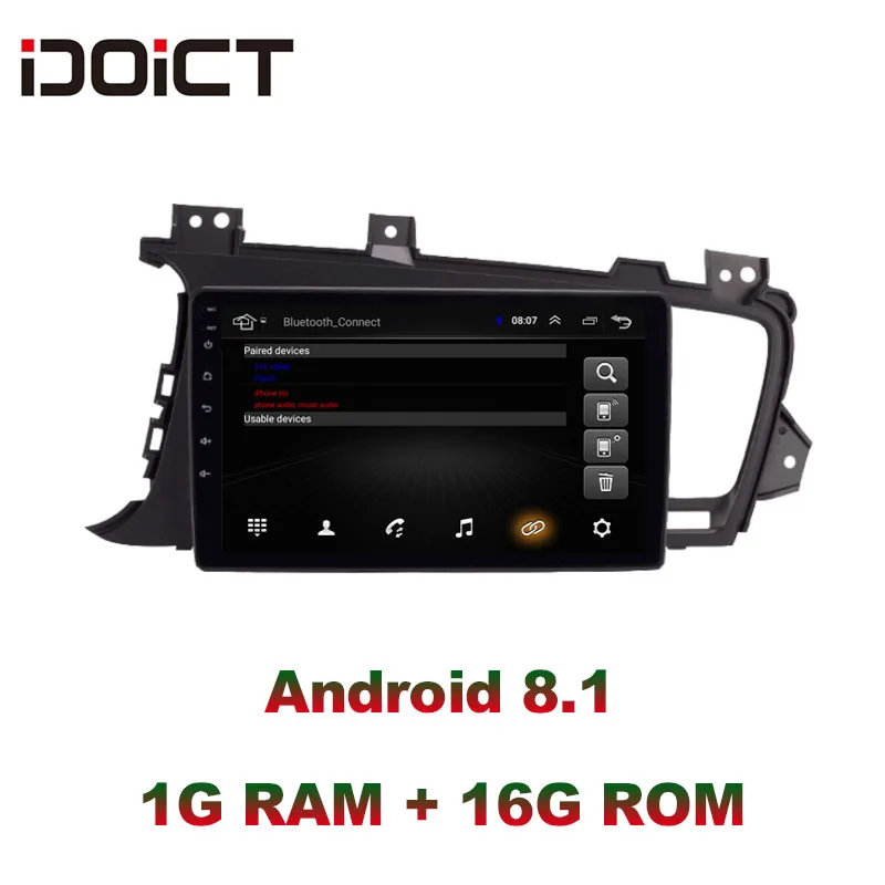 Автомобильный DVD-плеер IDOICT Android 8 1 GPS-навигация мультимедиа для KIA optima K5 радио 2011-2015
