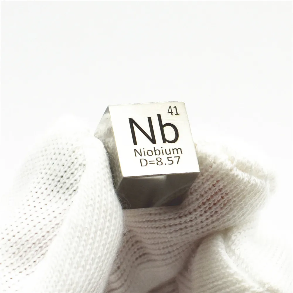 Полированный ниобиевый куб 10 мм для коллекции элементов плотность Nb ручная