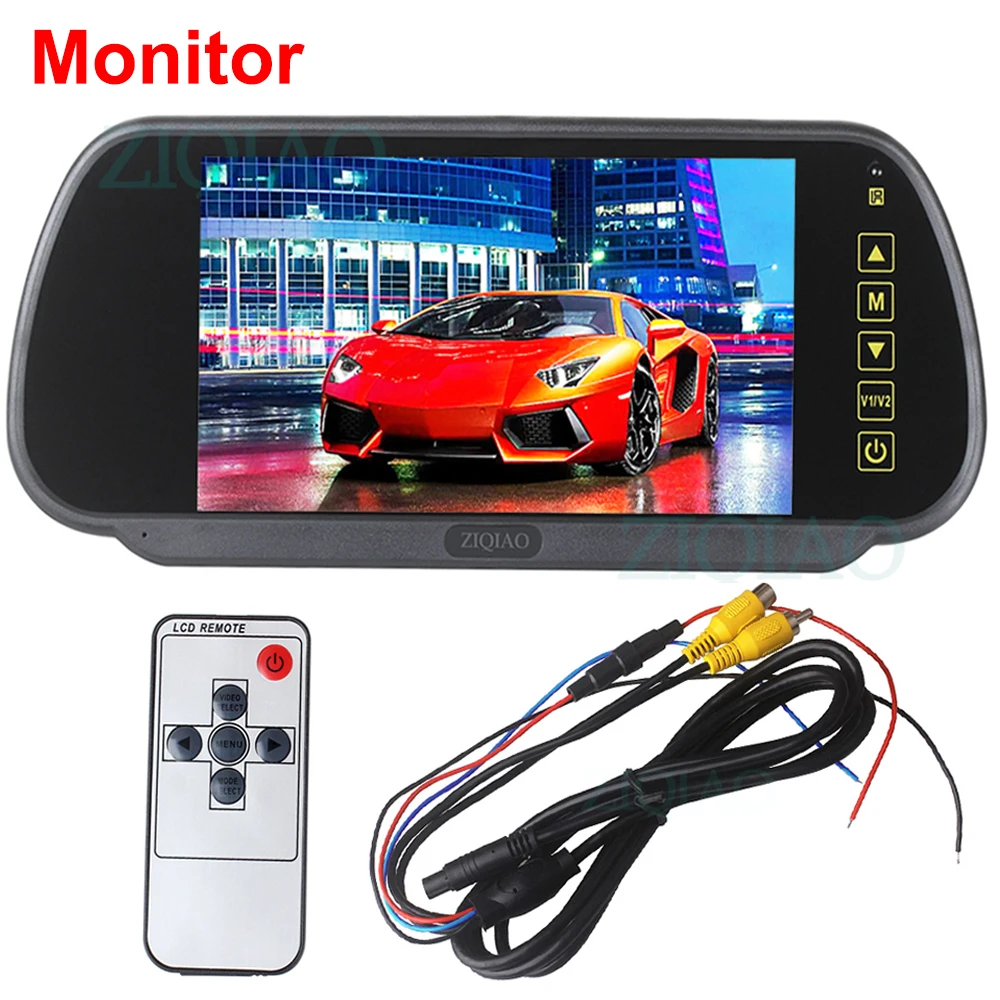 P07 Monitor 7-дюймовый TFT LCD Автомобильный Зеркальный Монитор Парковочная Система Дисплей Камера Заднего Вида Парковочная система для - Цвет: P07 Monitor