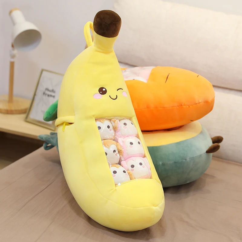 

Nice Plant Plush Toys Stuffed Carrot Banana Strawberry Avocado Pillow Doll Small Animals Ball Inner Cushion Kids Birthday Gift