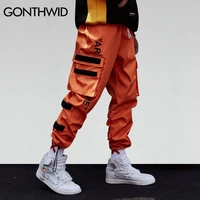 gonthwid mens side pockets cargo harem pants 2020 hip hop casual male tatical joggers trousers fashion casual streetwear pants