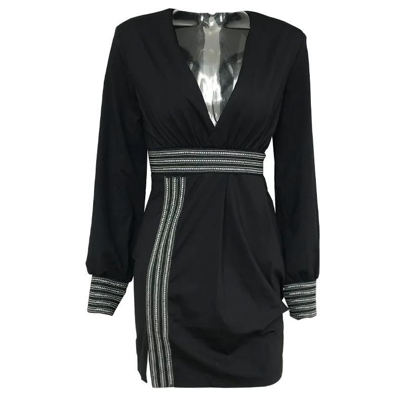 Сексуальное летнее платье с открытой спиной для женщин v образный вырез рукав