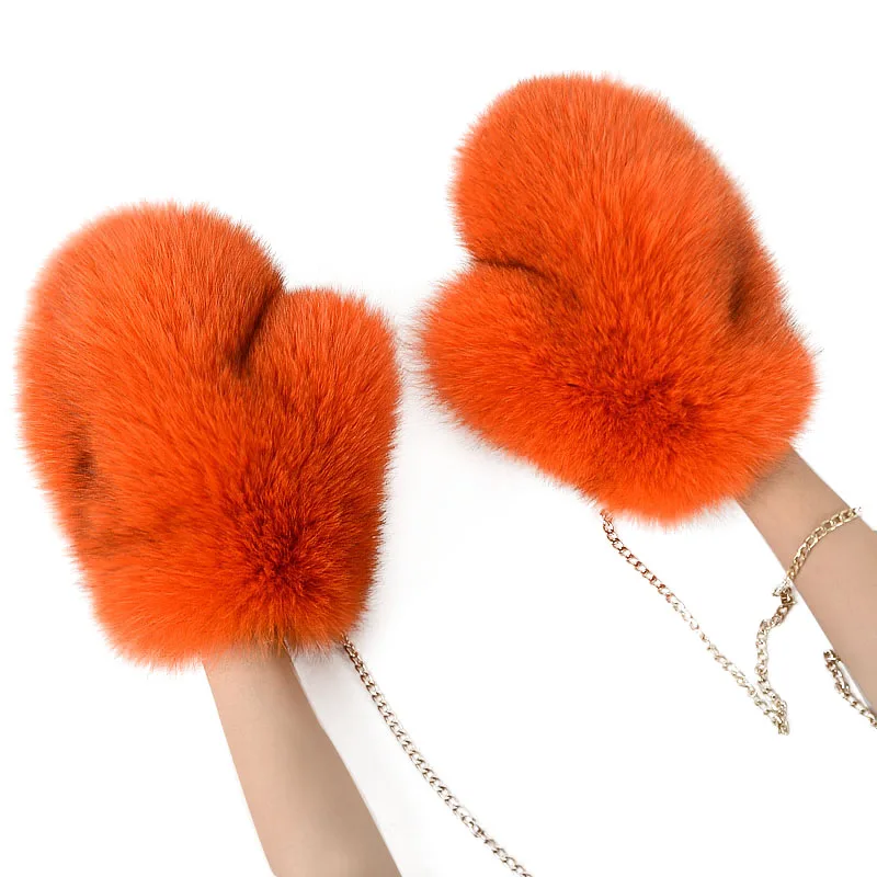 

Женские перчатки, зимние перчатки из натурального Лисьего меха, женские теплые варежки с подогревом из натурального Лисьего меха, модные пе...