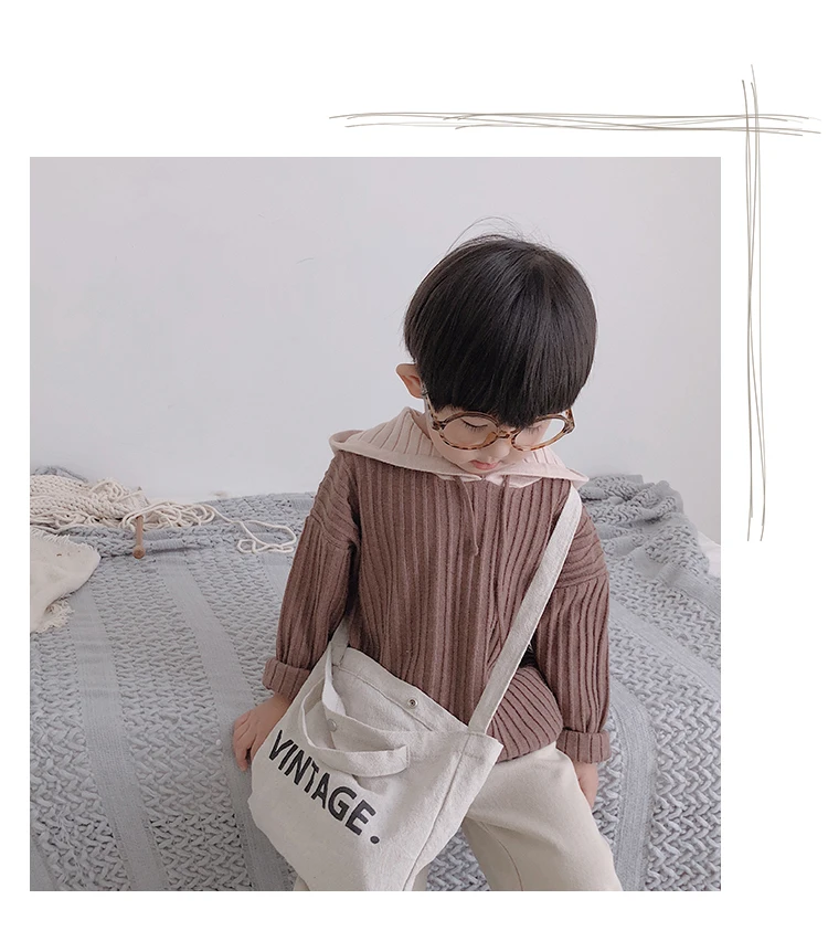 Осенний свитер для мальчиков и девочек Рубашка От 1 до 8 лет Одежда малышей