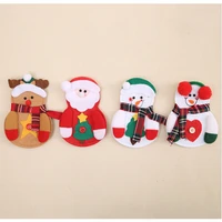 8pcs christmas table decoration christmas tableware set santa claus snowman knife and fork set table accessorie table decoration