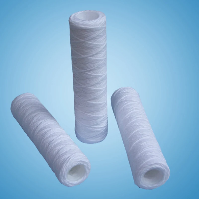 

4Pcs/Set PP Wound String Spun Sediment Whole House Water Filter Replacement Cartridge 10 inch Remove Silt Sand Rust 5uM
