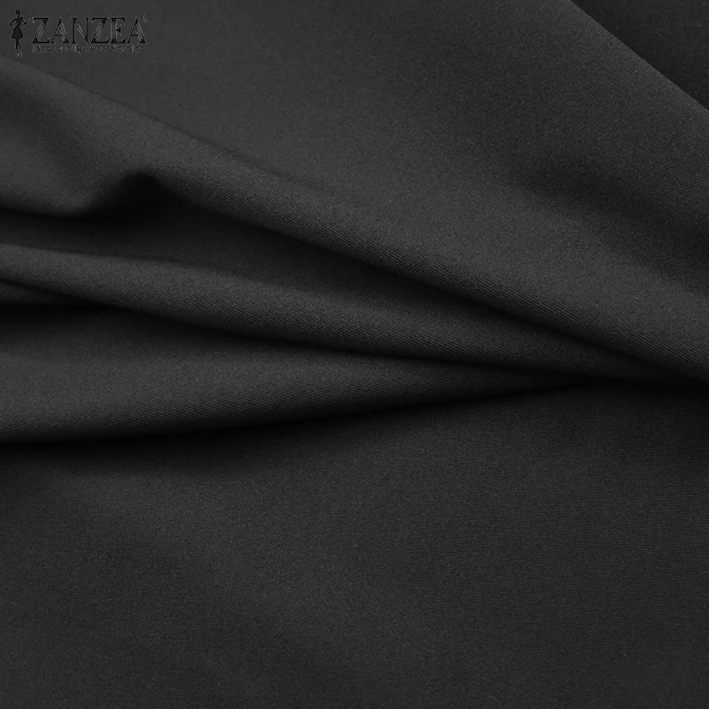 

2021 Summer Women Blouse ZANZEA Stylish Off Shoulder Tops Casual Elastic Ruffle Blouse Ladies Short Sleeve Blusa