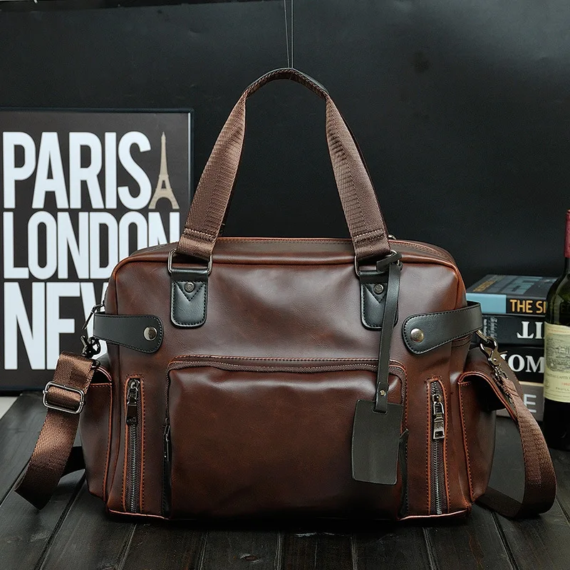 

Винтажная сумка, мужской портфель, брендовый роскошный мужской мессенджер, дорожная сумка, мужские деловые сумки на плечо