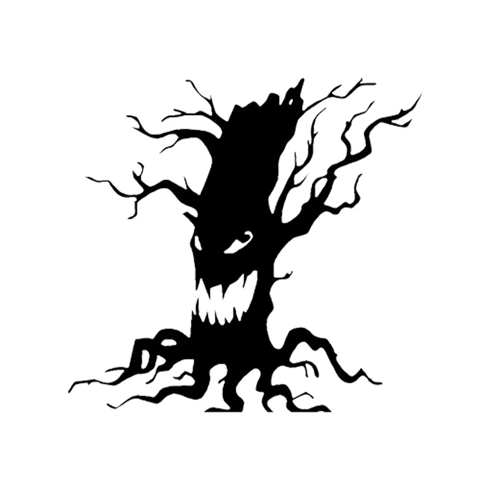 

W-0458 Hot Selling Personality Ghost Tree Silhouette Modeling Popular Car Stickers PVC Fashion Auto Window Bumper Quality Decals