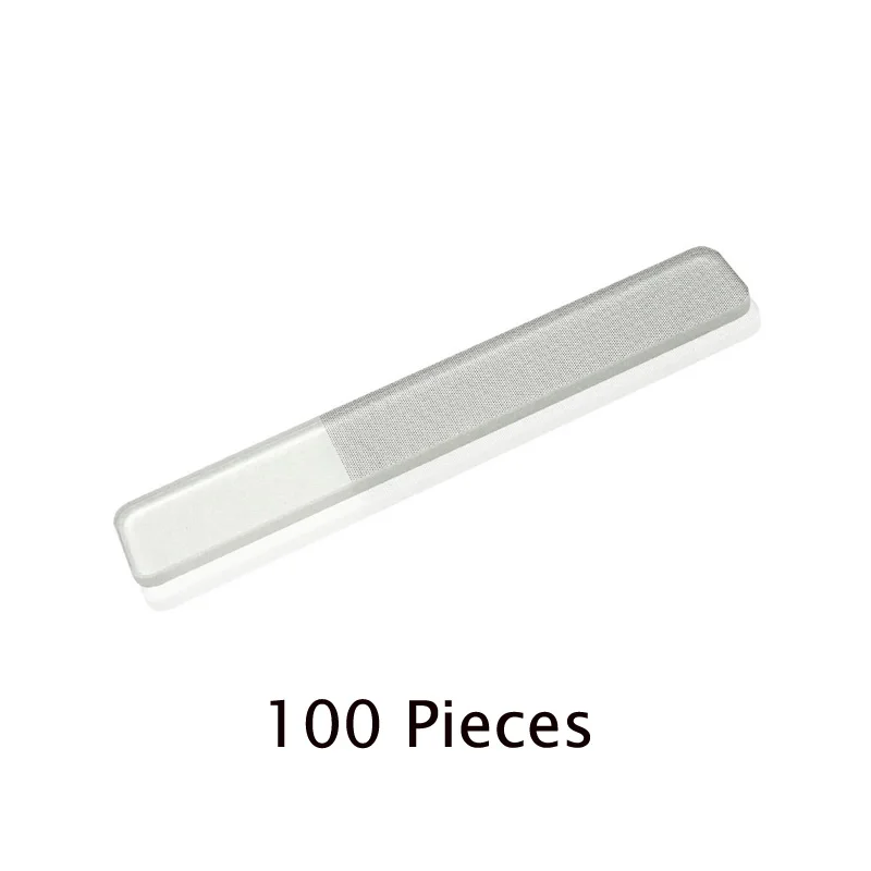 100 pieces Набор нано пилочек для ногтей с чехлом, блестящий чехол для ухода за ногтями, Маникюрный Инструмент для ногтей, Гладкий полированный косеметологический лак для ногтей - Цвет: 100 pieces