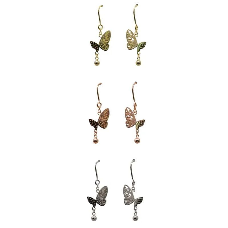 

2021 new fashion star with the same temperament ladies earrings butterfly creative personality design earrings women