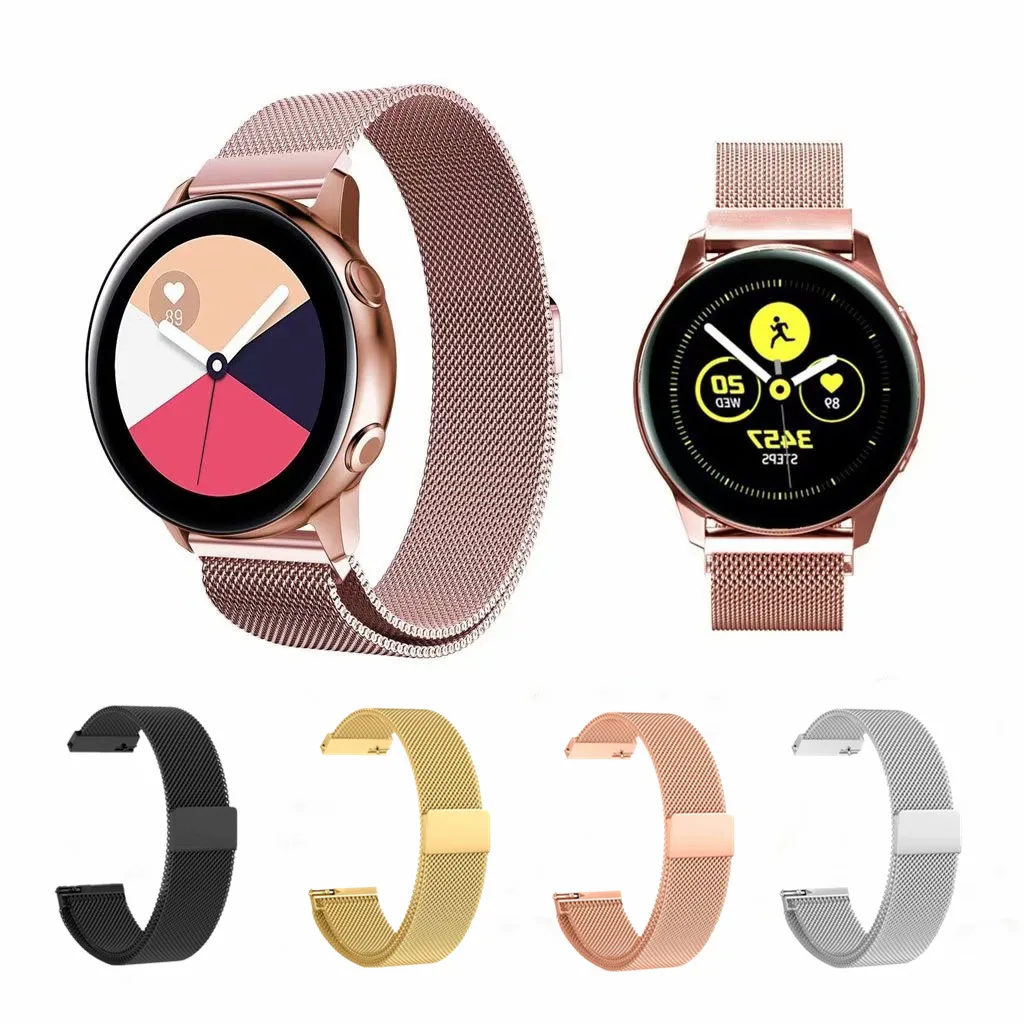 Магнитный ремешок для часов 20 мм 22 Samsung Galaxy Watch 42 46 Gear Sport S3 S2 Amazfit Bip 18 huawei watch