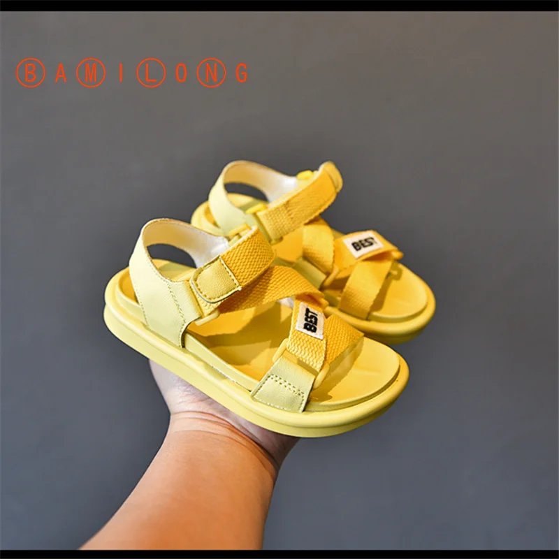 2020 Summer Boys Open Toe Toddler Baby Shoes Children Beach Genuine Leather Breathable Kids Casual Sandals Y55 | Мать и ребенок