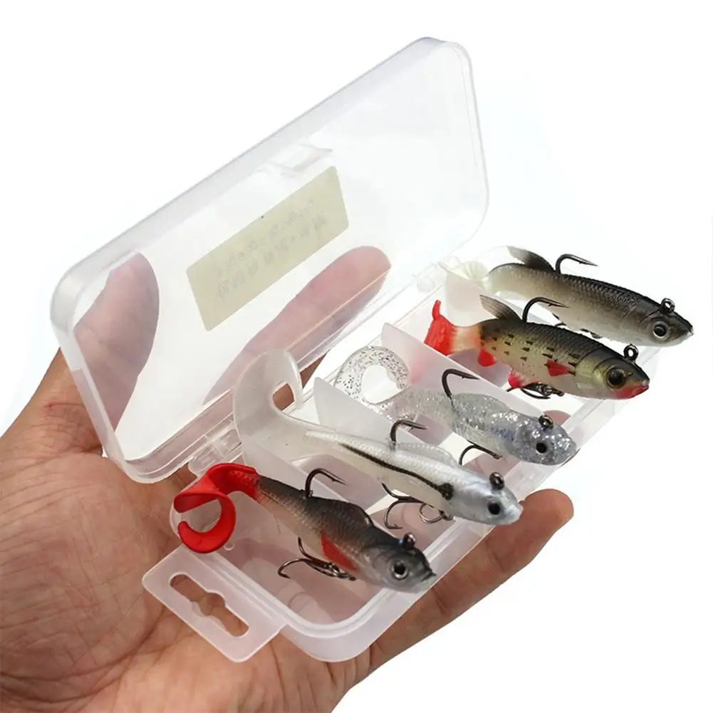 

5pcs/pack Lead Fish Lure Set With Storage Box 9.3g/14g Soft Fishing Bait