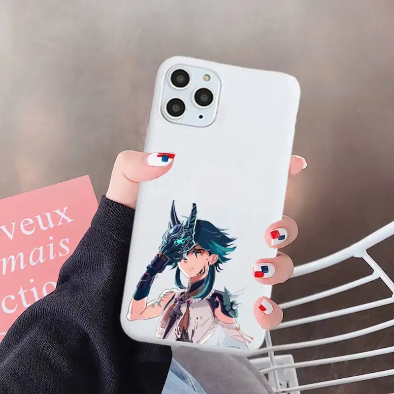 

genshin impact hot fashion game high quality luxury Phone Case Candy Color for iPhone 6 7 8 11 12 s mini pro X XS XR MAX Plus