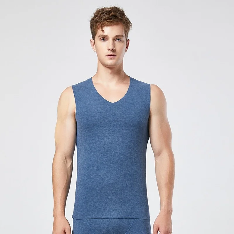 Зимнее термобелье топы Мужской двухсторонний флисовый Шелковый и бархатный