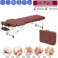 folding beauty bed professional portable spa massage tables lightweight foldable with bag salon furniture aluminum alloy