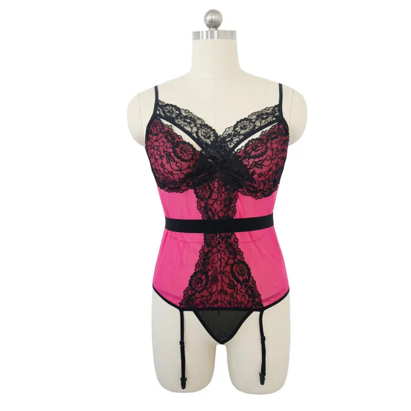 Сексуальное женское белье больших размеров Открытая грудь прозрачное кружевное