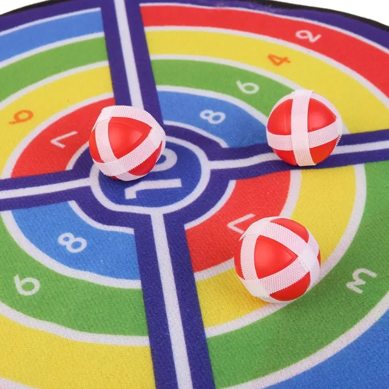 

Sports Toys Fabric Dart Board Set Kid Ball Target Game For Children Security Toy Sticky Ball Darts Board