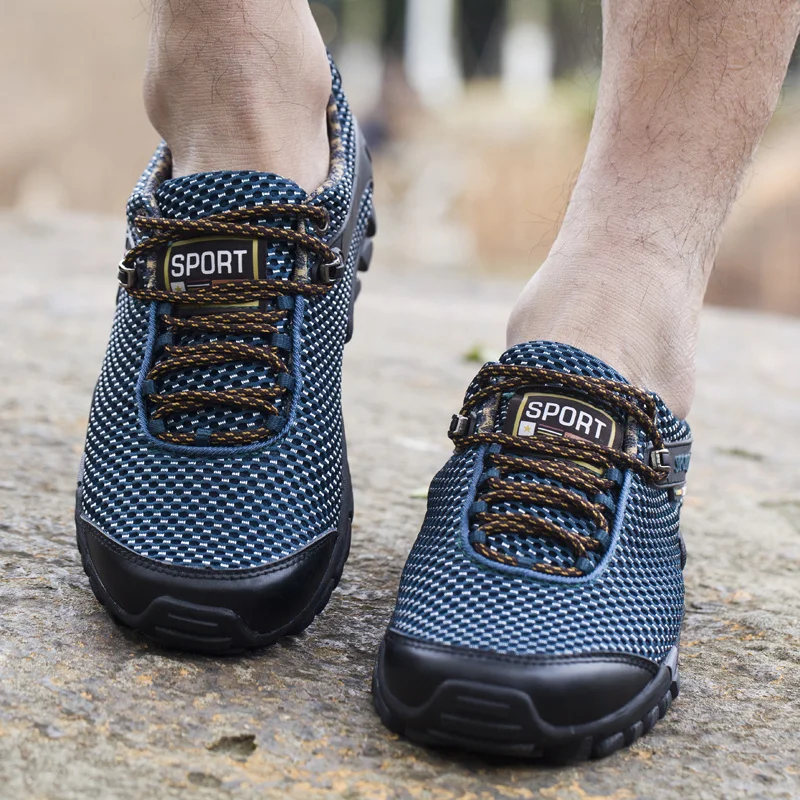 

Hiking Shoes Men Anti-Skid Trekking Shoes Outdoor Breathable Sneakers High Quality Climbing Sports Shoes Large Size 39~47