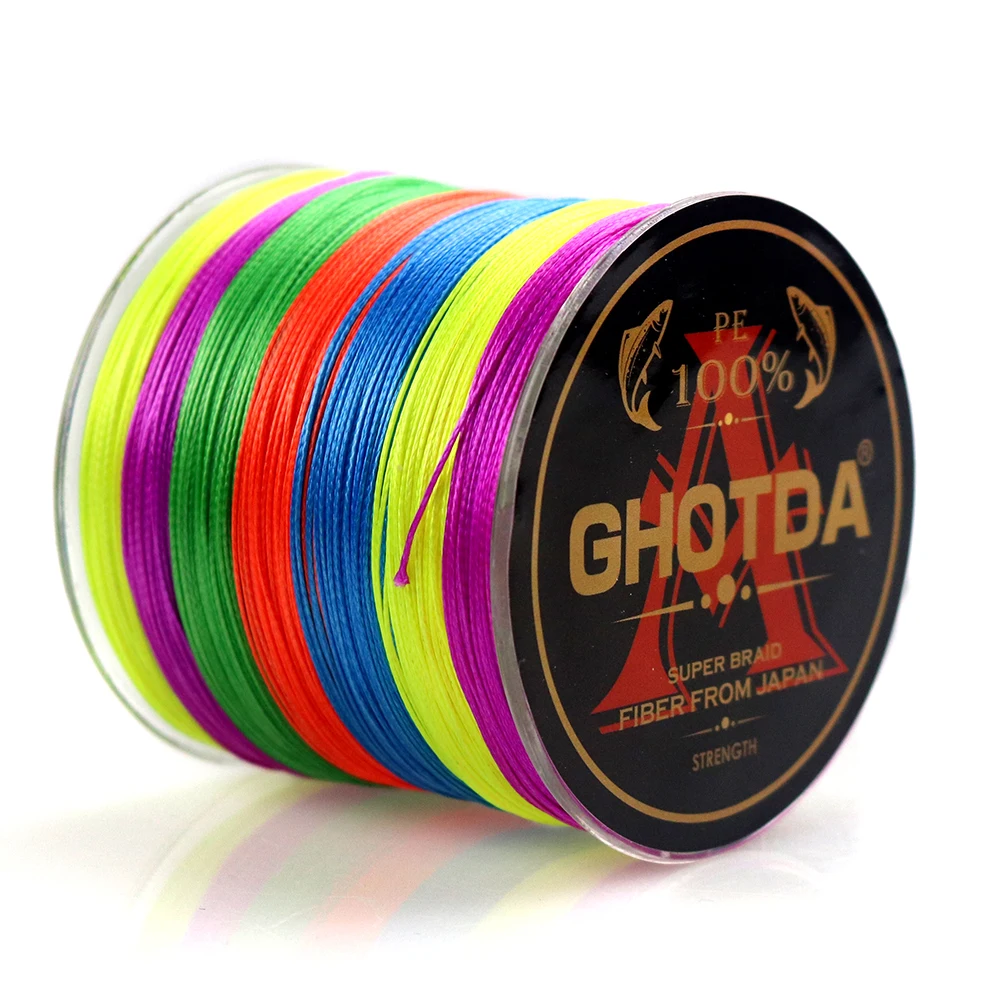 Gotda PE плетеная леска многоцветная многонитевая рыболовная прочная соленая вода 4