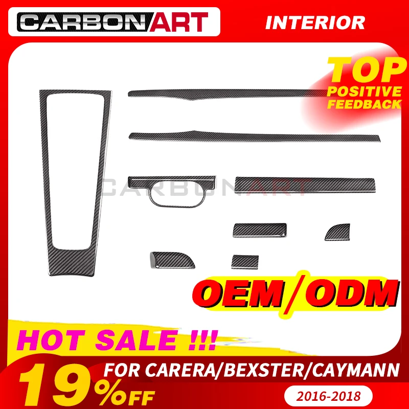 

100% Настоящее углеродное волокно для Porsch внутренняя отделка Carrera Boxster Cayman 911 981 718 комплект приборной панели двери 2013-2017 RHD LHD