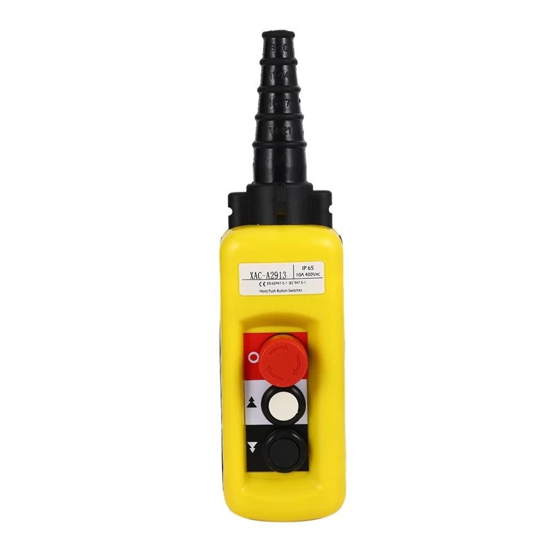 

Lift Control Pendant XAC-A2913 Waterproof Handheld Pushbutton Switch with Electric Hoist Handle, 2 Buttons with Two Speed ​​and