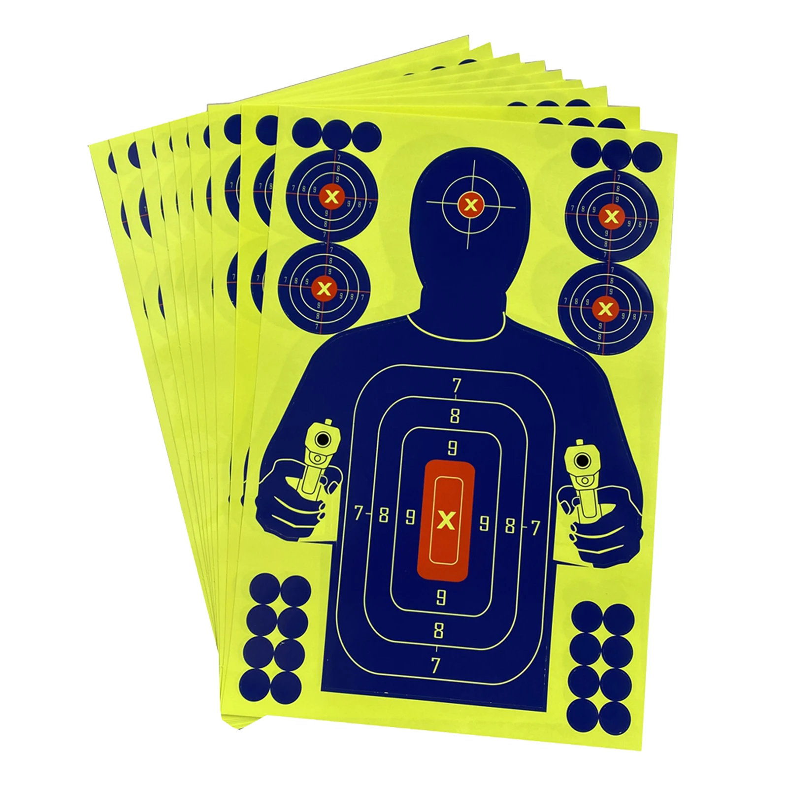 

10 Pcs Self-Adhesive Paper Reactive Targets Splatter Hunting 12x18"