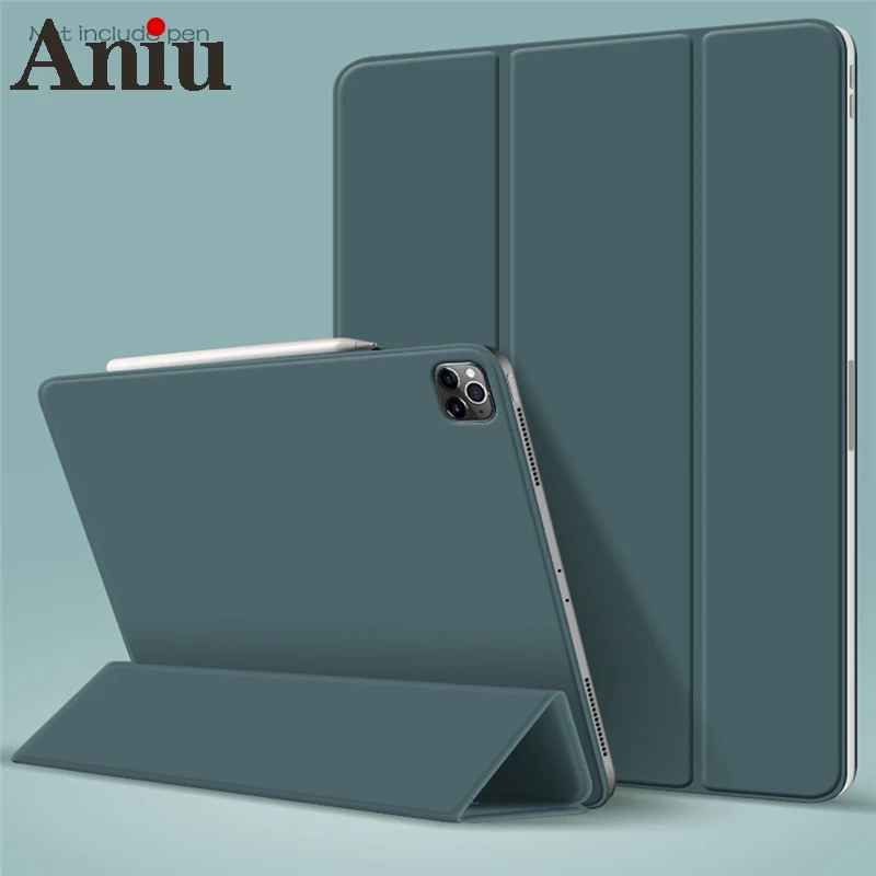 

Защитный зажим для планшета iPad Pro 12,9, чехол для 2020 Pro 11 2021 M1, чехол тройного сложения, Магнитный чехол для Air 4 и пленка