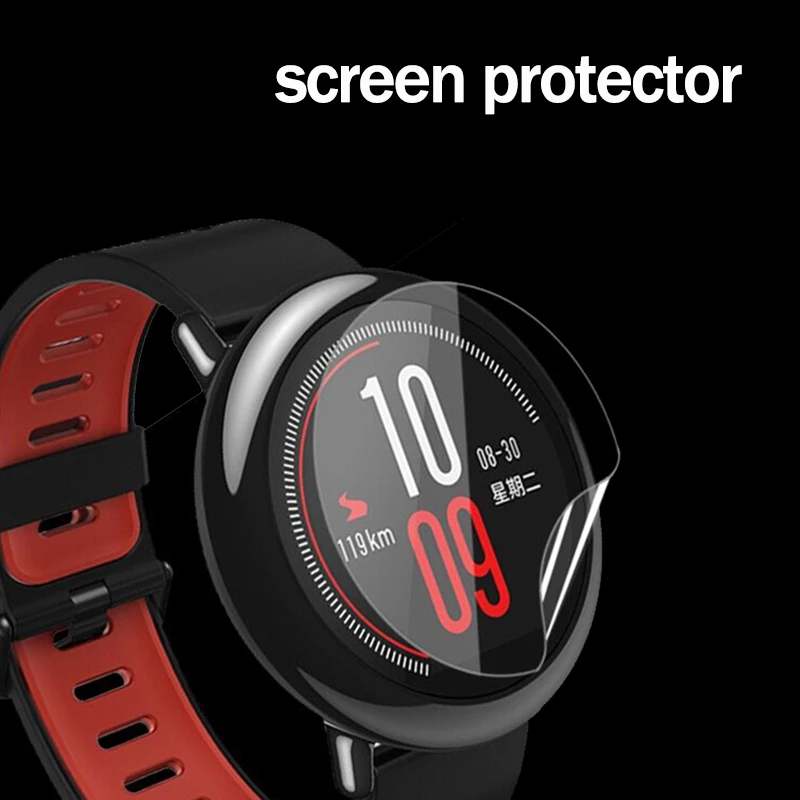 2 шт ТПУ Защита экрана для Huami Amazfit Pace Смарт часы прозрачные/матовые Stratos Bip Verge