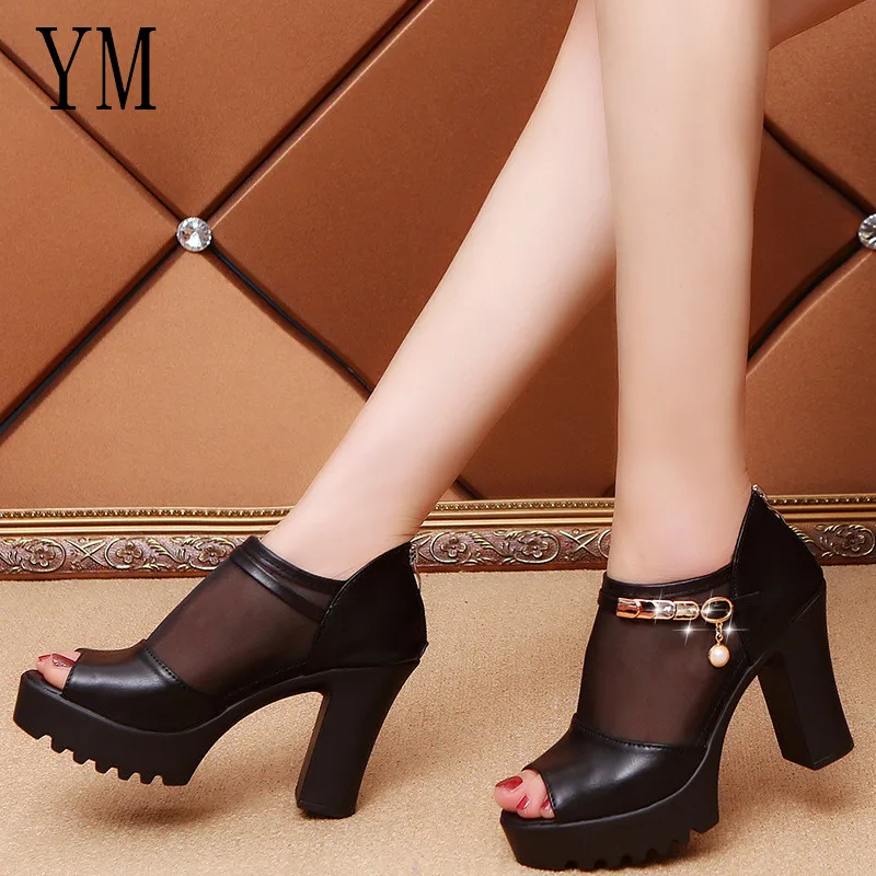 2019 женские босоножки летние туфли на высоком квадратном каблуке лодочки