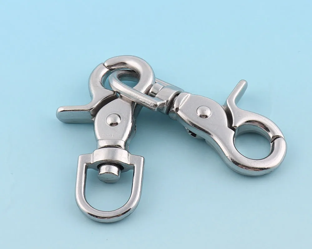 Застежка для ключей с никелированным покрытием поворотная застежка большие