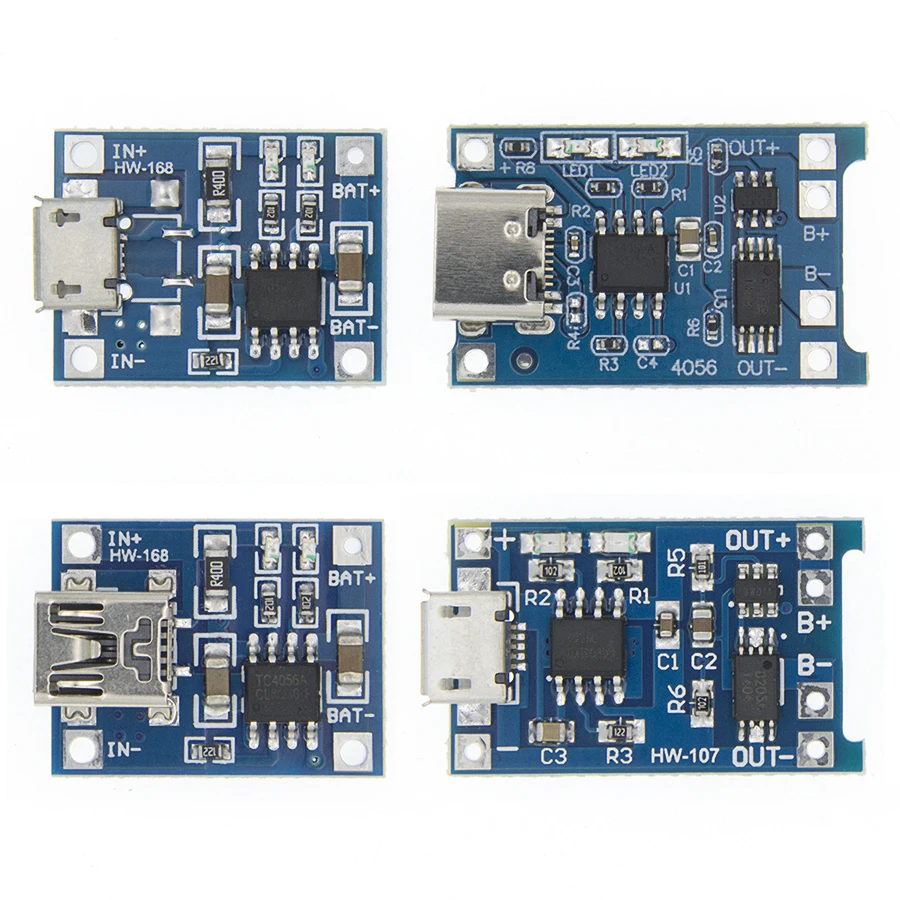TP4056 +Protection Dual Functions 5V 1A Micro USB 18650 Lithium Battery Charging Board Charger Module | Электронные компоненты