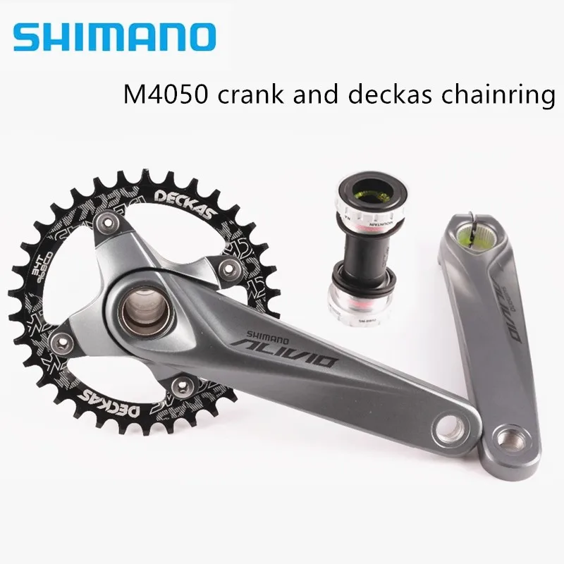 Shimano Alivio M4050 велосипед MTB шатун с Deckas 96BCD 32T 34T 36T 38T узкая широкая цепь|Шатун и