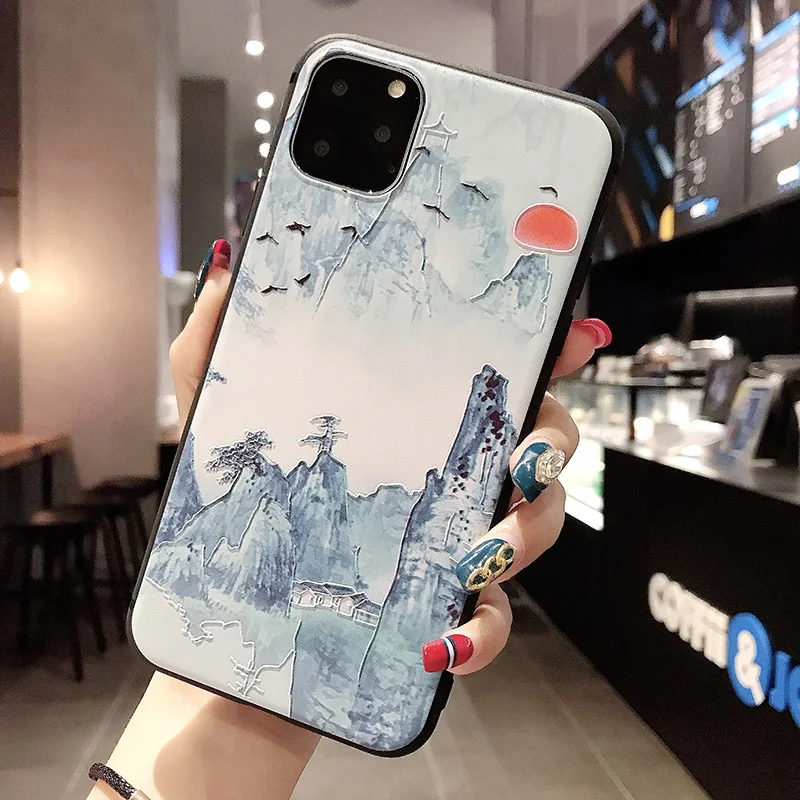 Чехол для Vivo Y67 V5 V5S Y66 Y65 V15 V11 Pro V5 Lite IQOO Neo Y3 Y17 X21s китайский Стиль рельефный чехол-накладка Coque