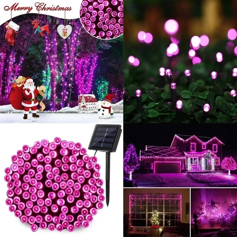 Solar String Lamps For Garden Waterproof Outdoor Lighting 5M 7M 12M 22M 6V Christmas Xmas Holiday Decoration Fairy Battery |