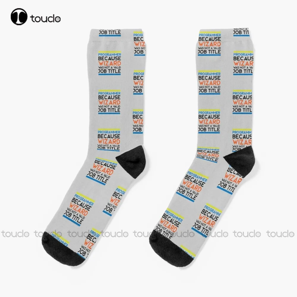 

Programmer Wizard Socks Socks For Womens Personalized Custom Unisex Adult Teen Youth Socks Halloween Christmas Fashion New Gift