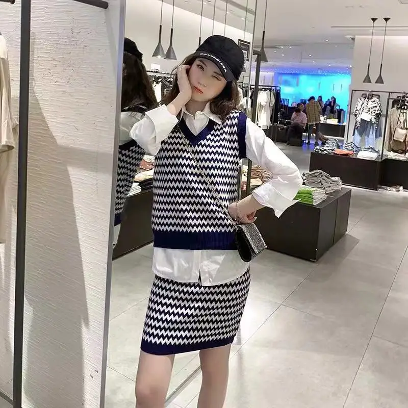 Женский костюм из двух предметов 2019 осень зима корейский стиль винтажный